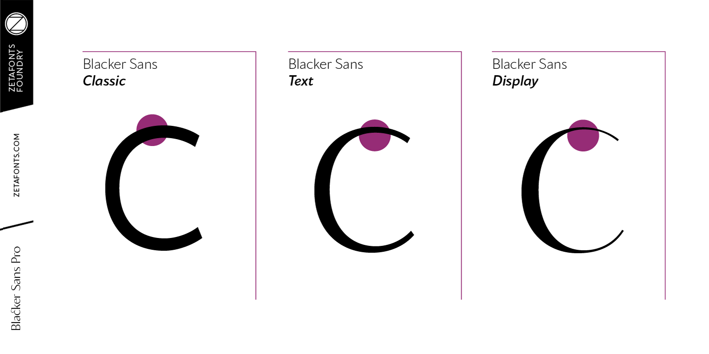 Przykład czcionki Blacker Sans Pro Italic